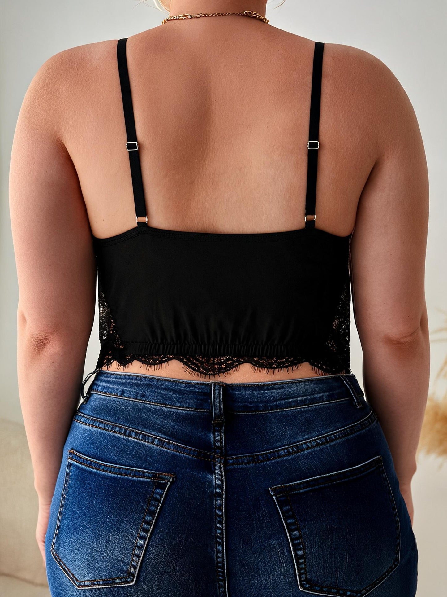 Black Lace Corset Bustier Top