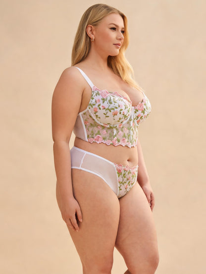 Premium Quality Built-in Padding Floral Lace Bra Set