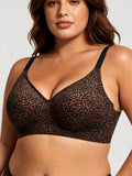Wild Trace Dark Leopard wireless bralette — front view