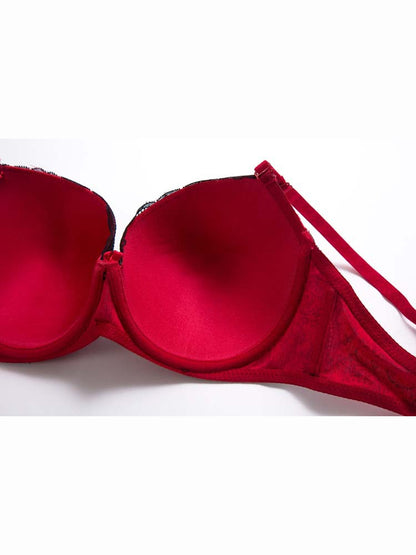 Paisley Noir padded lace bra — inner cup detail