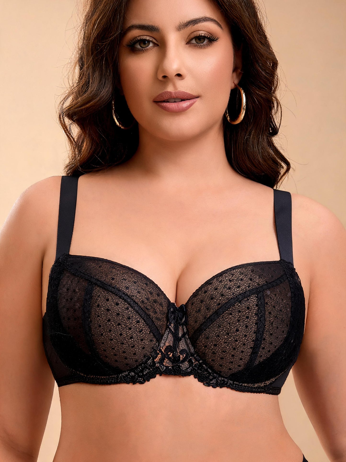 Anti-Sagging 3D Solid Lace & Tummy Control Lace Bra Set