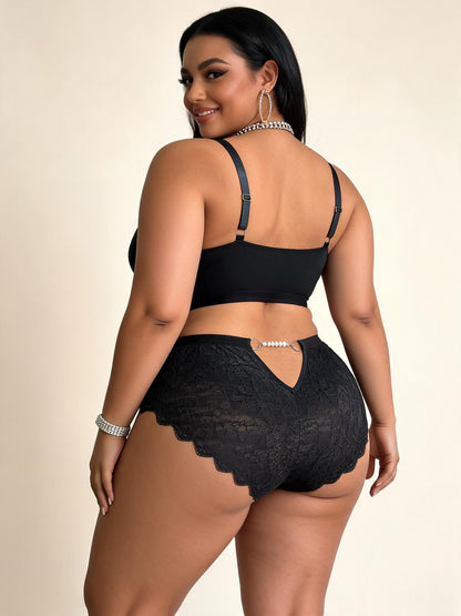 Lace High-Waist Lingerie Set with Underwire Support