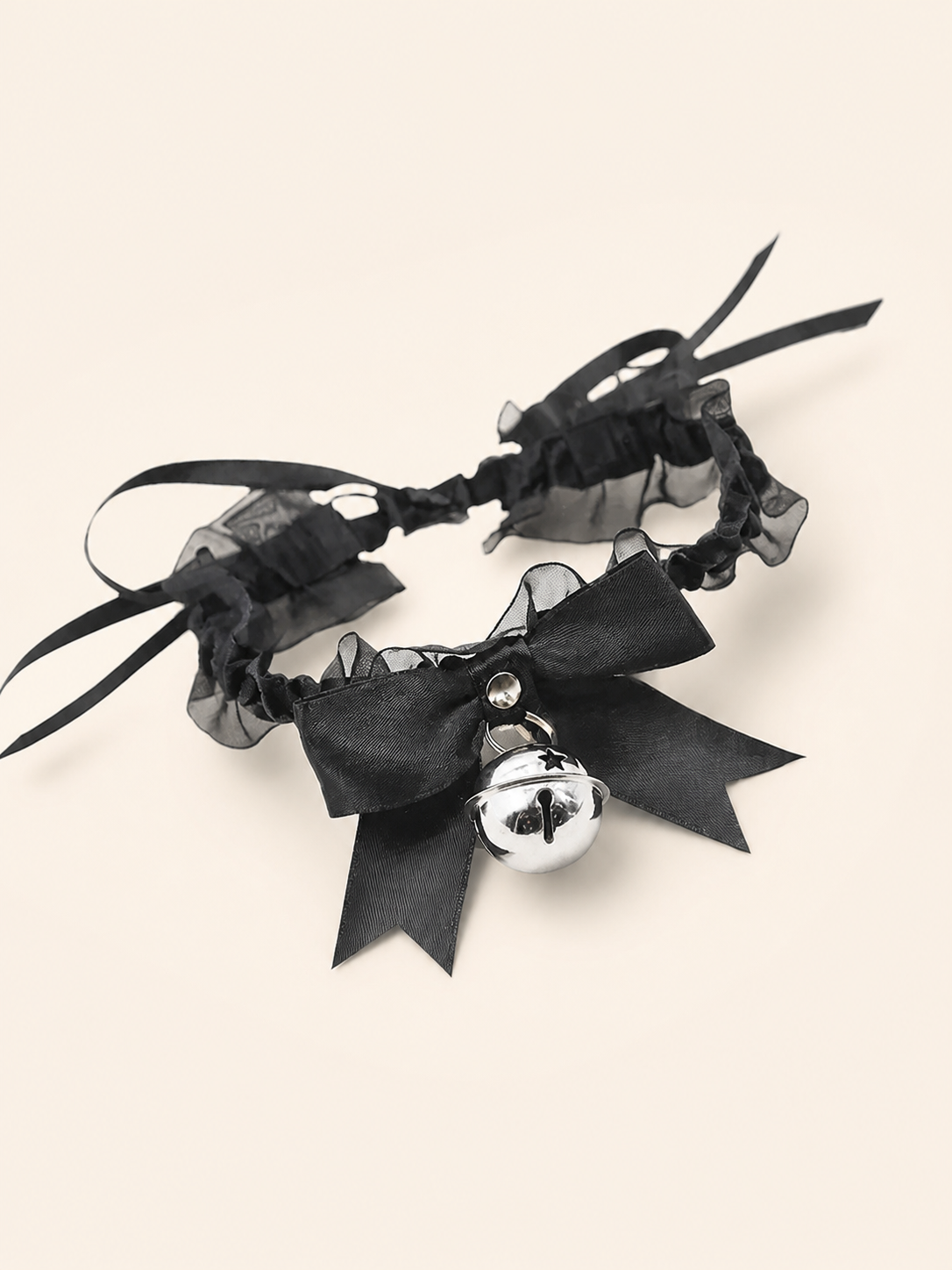 Accessory style Black Silver Bell Collar — regenerated product-only image