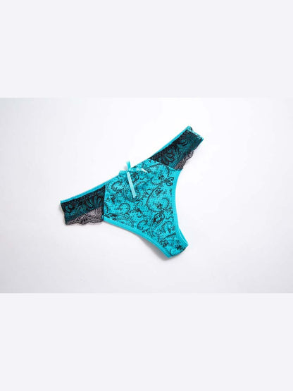 Paisley Noir Aqua Black bra — back closure detail