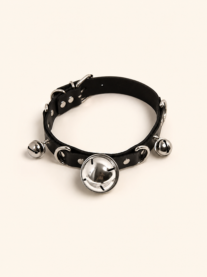 Accessory style Black Triple-Bell Collar — regenerated product-only image