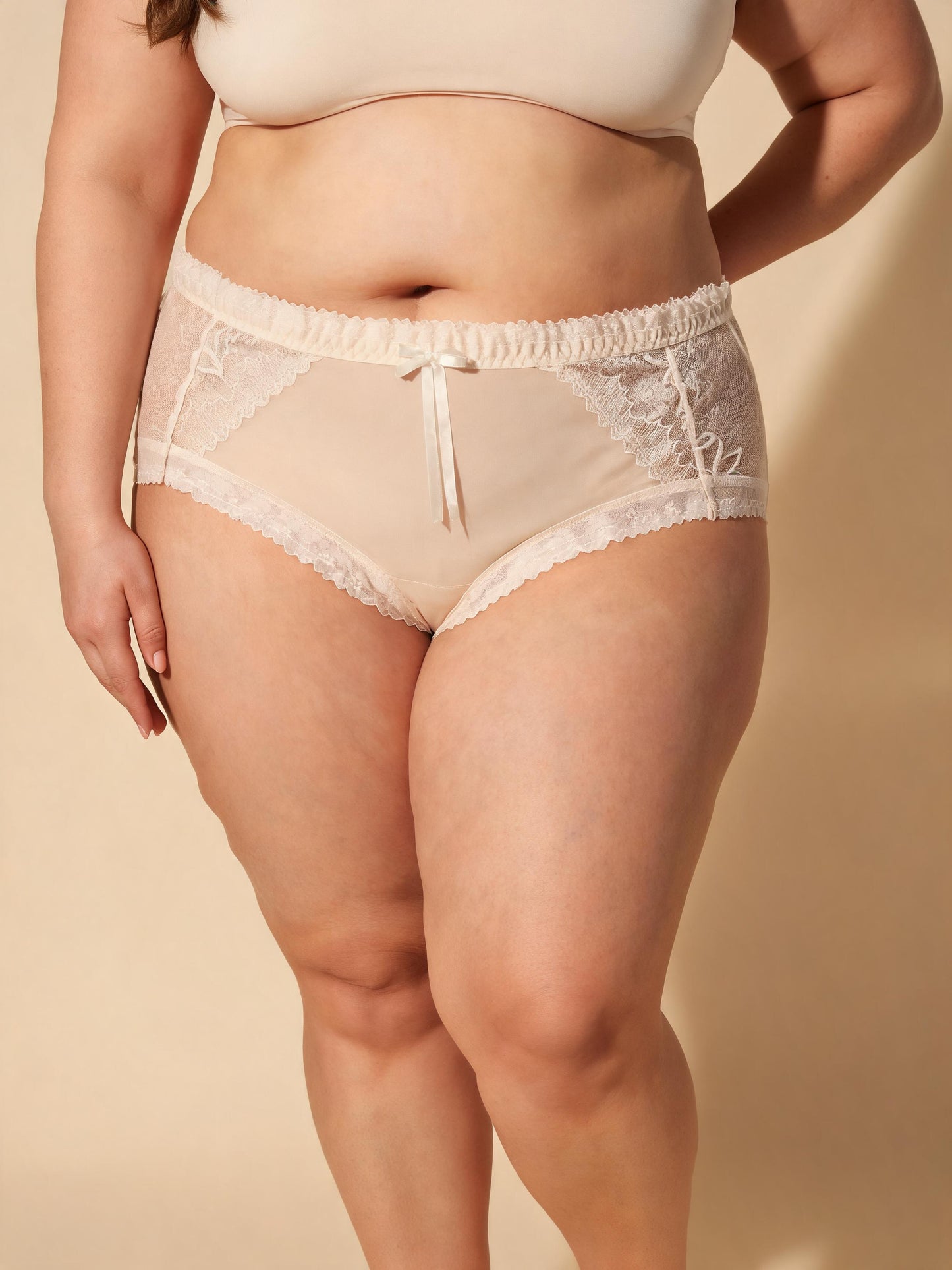 Satin & Cotton Gusset 7A Antibacterial Sexy Hollow Out & Cross Strap Design Lace Panties