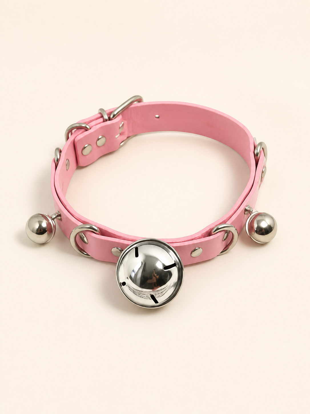 Accessory style Pink Triple-Bell Collar — regenerated product-only image