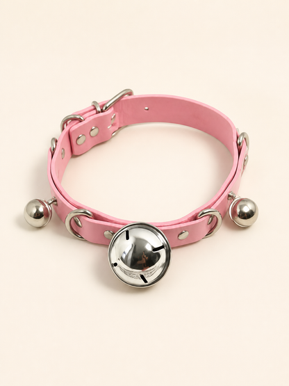 Accessory style Pink Triple-Bell Collar — regenerated product-only image