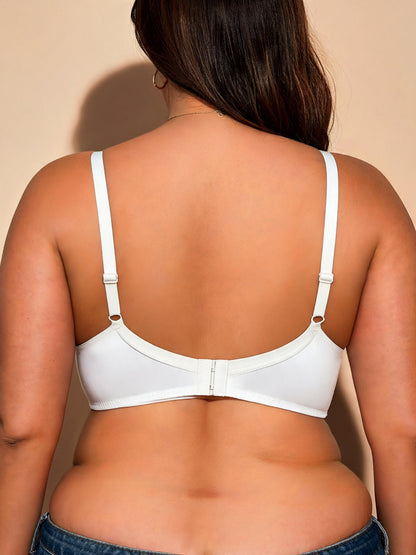 Wireless Full Coverage Bralette Unpadded Comfort Lift Bra with Bow Detail