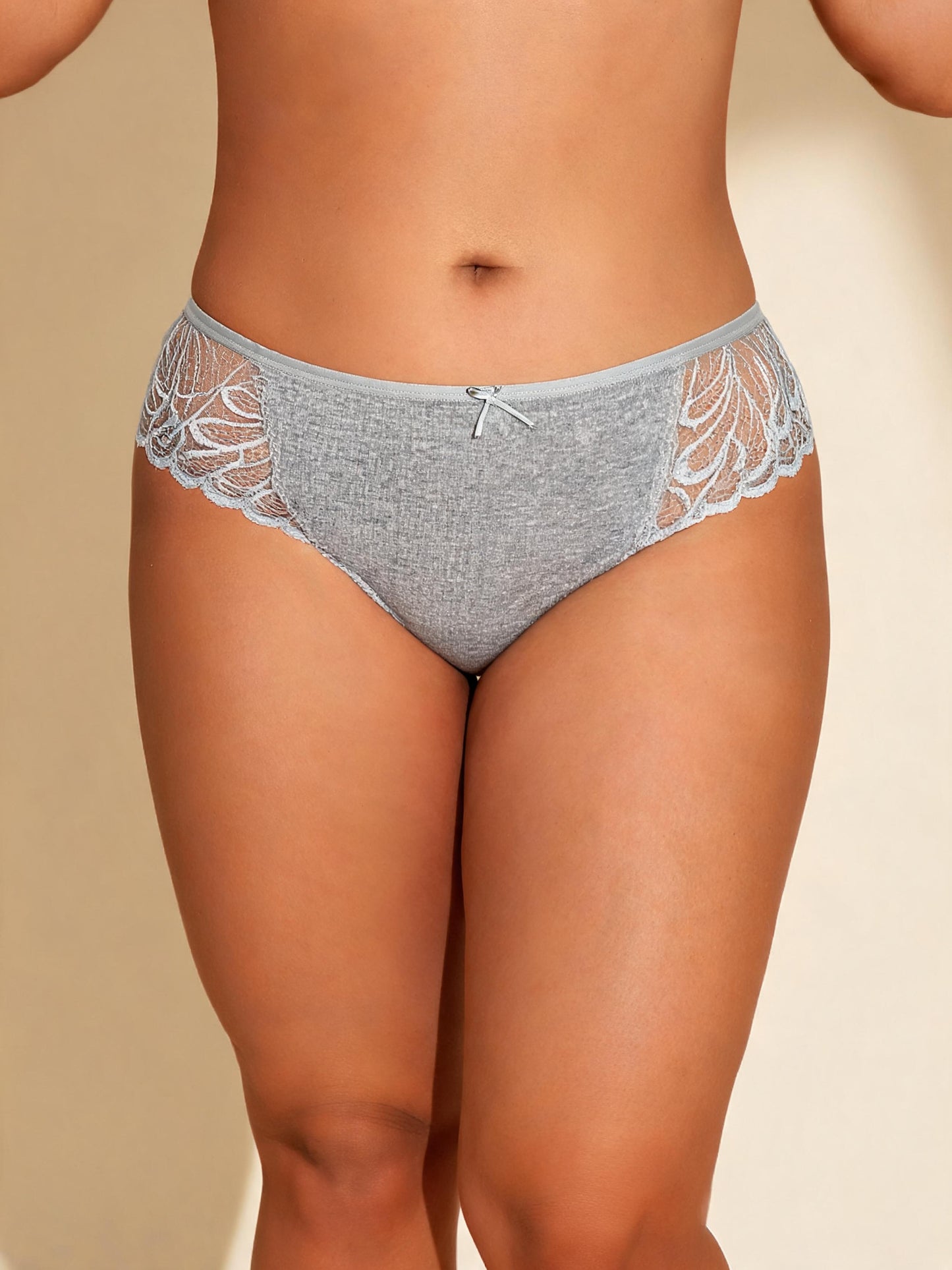 Breathable Cotton Gusset European Style Lace Thong
