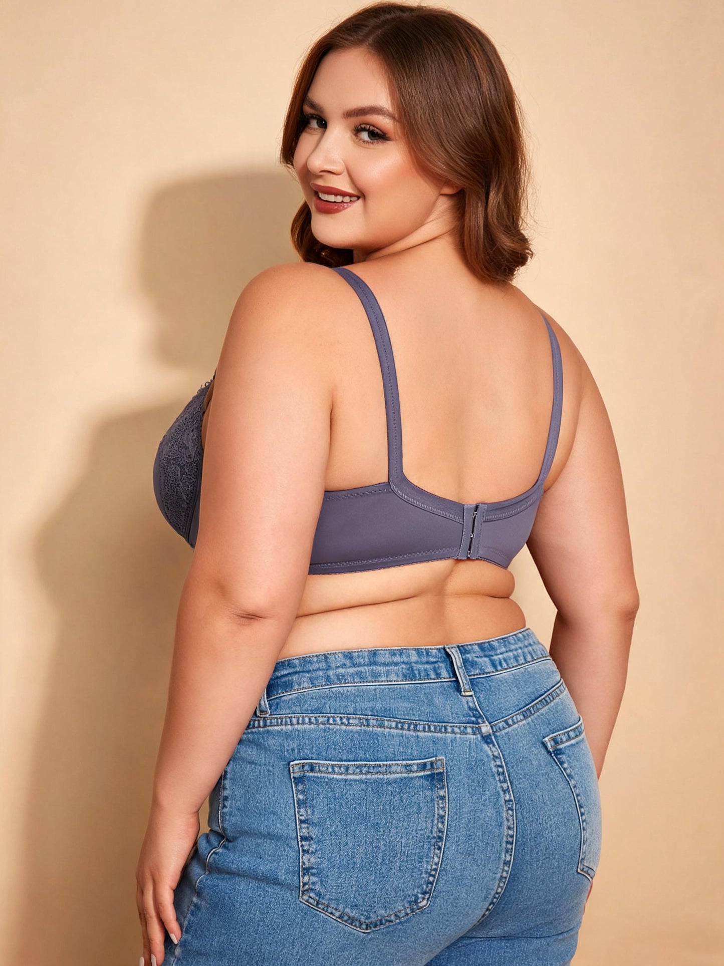 Tummy Control & Anti-Underarm Fat Design Lace Side-Support Bra