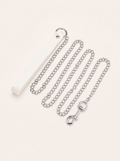 Accessory style White Metal Leash Chain — regenerated product-only image