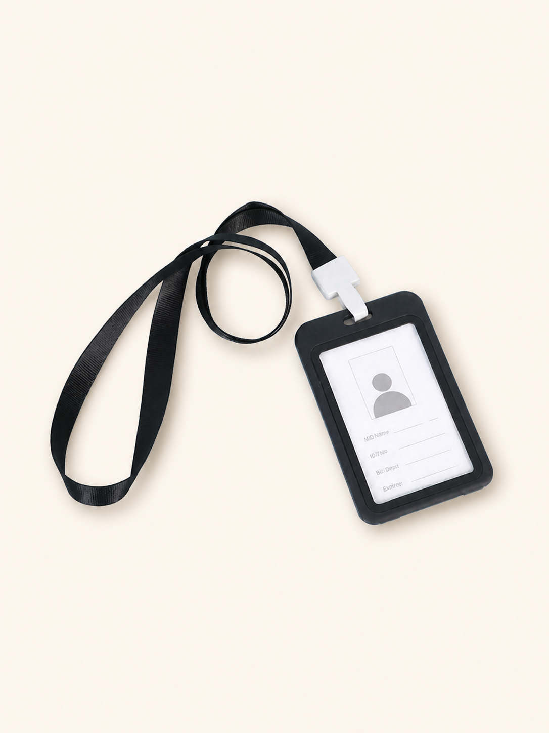 Accessory style Black Neck ID Badge — regenerated product-only image