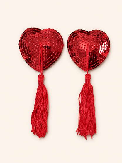 Accessory style Red Tassel Pasties — regenerated product-only image