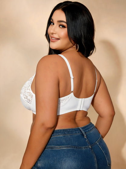 Wireless Full Coverage Bralette Unpadded Comfort Lift Bra with Bow Detail