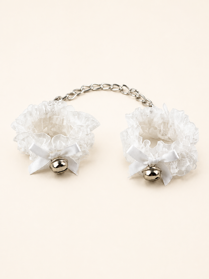 Accessory style White Bell Wrist Cuffs — regenerated product-only image