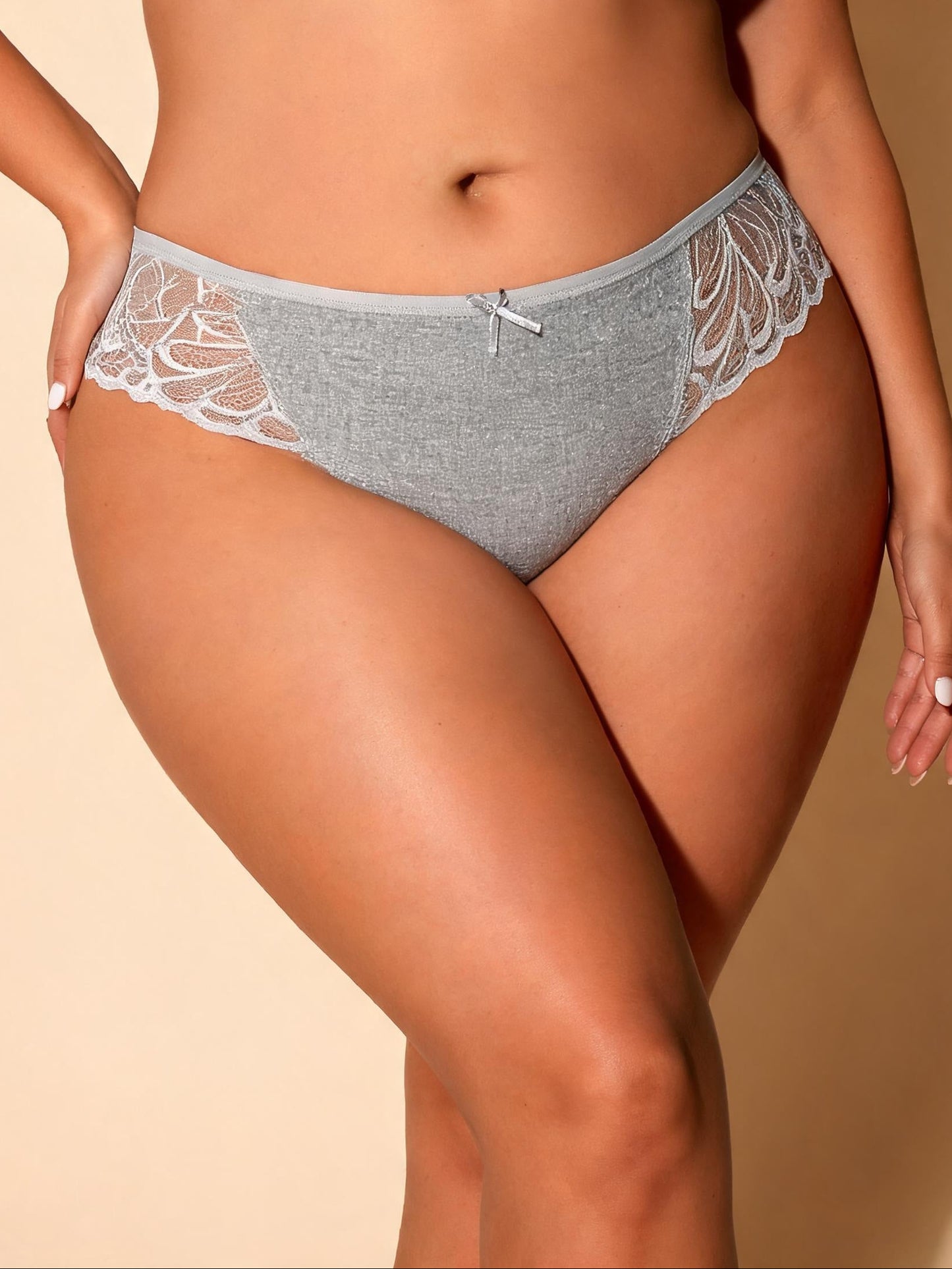 Breathable Cotton Gusset European Style Lace Thong
