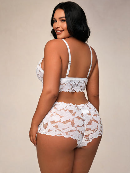 Breathable & Perfect Fit Sexy Sheer Lace Nightgown Set