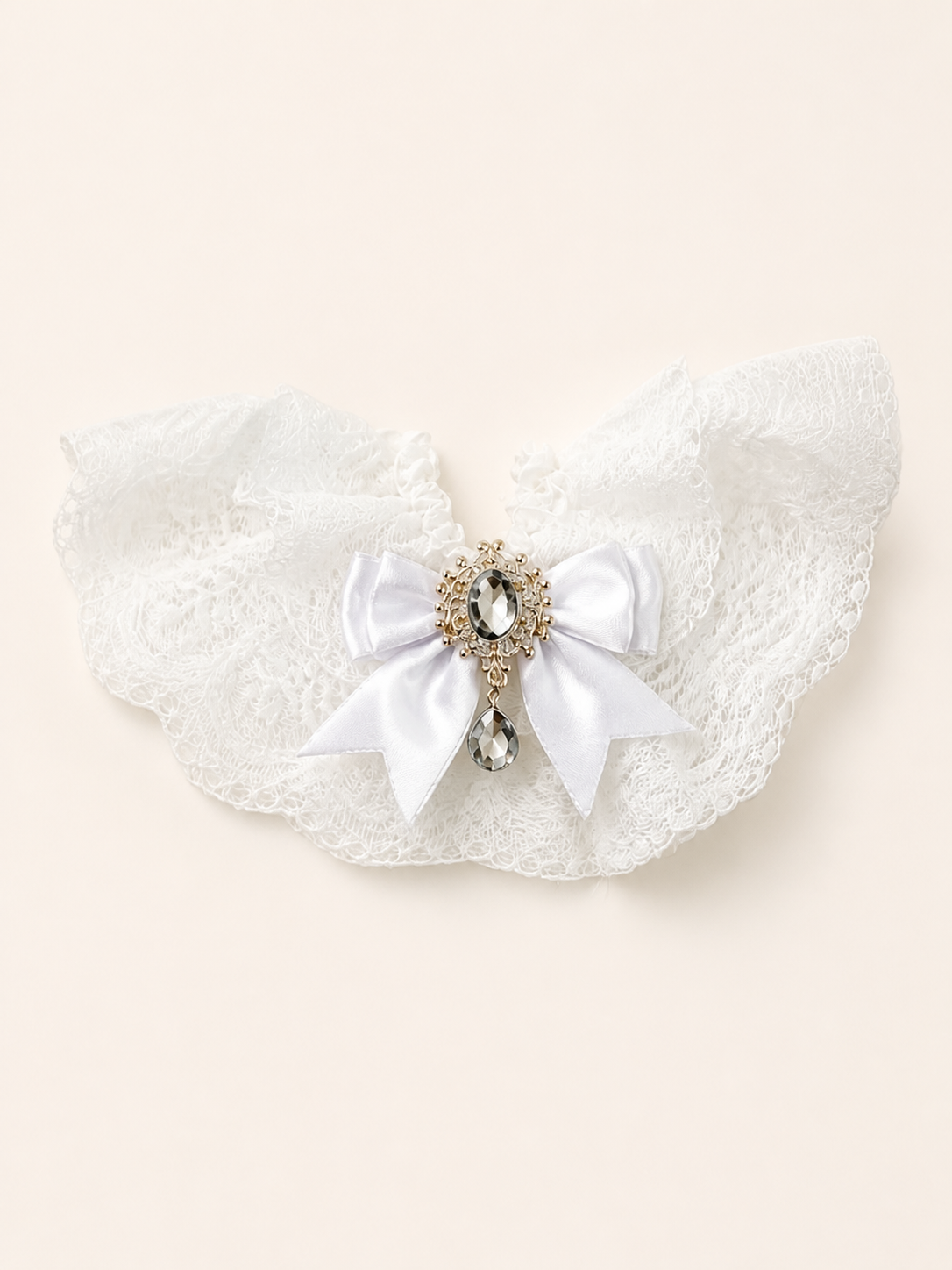 Accessory style White Rhinestone Wrist Cuffs — regenerated product-only image