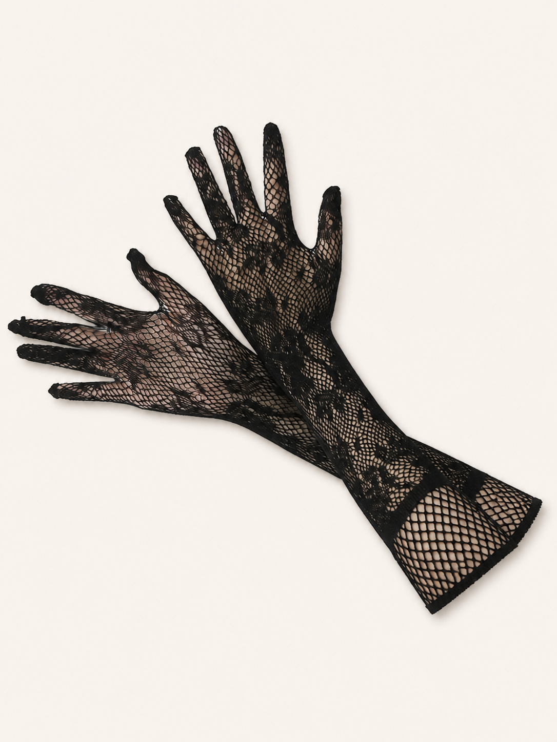 Accessory style Black Stretch Lace Gloves — regenerated product-only image