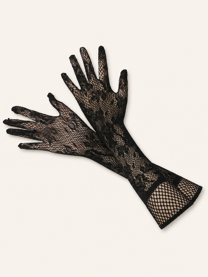 Accessory style Black Stretch Lace Gloves — regenerated product-only image