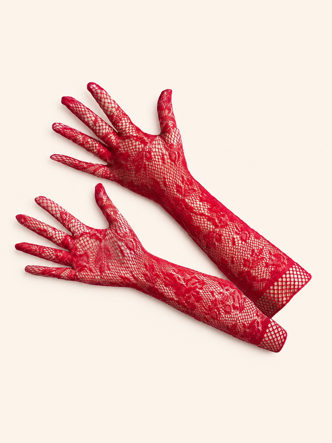 Accessory style Red Stretch Lace Gloves — regenerated product-only image