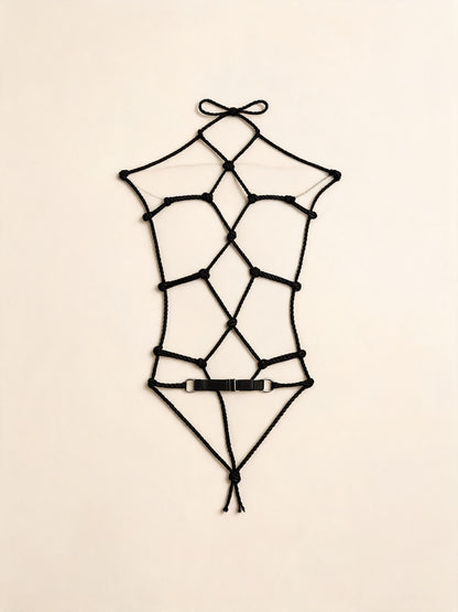 Accessory style Black Rope Bodysuit — AtlasCloud regenerated product-only image