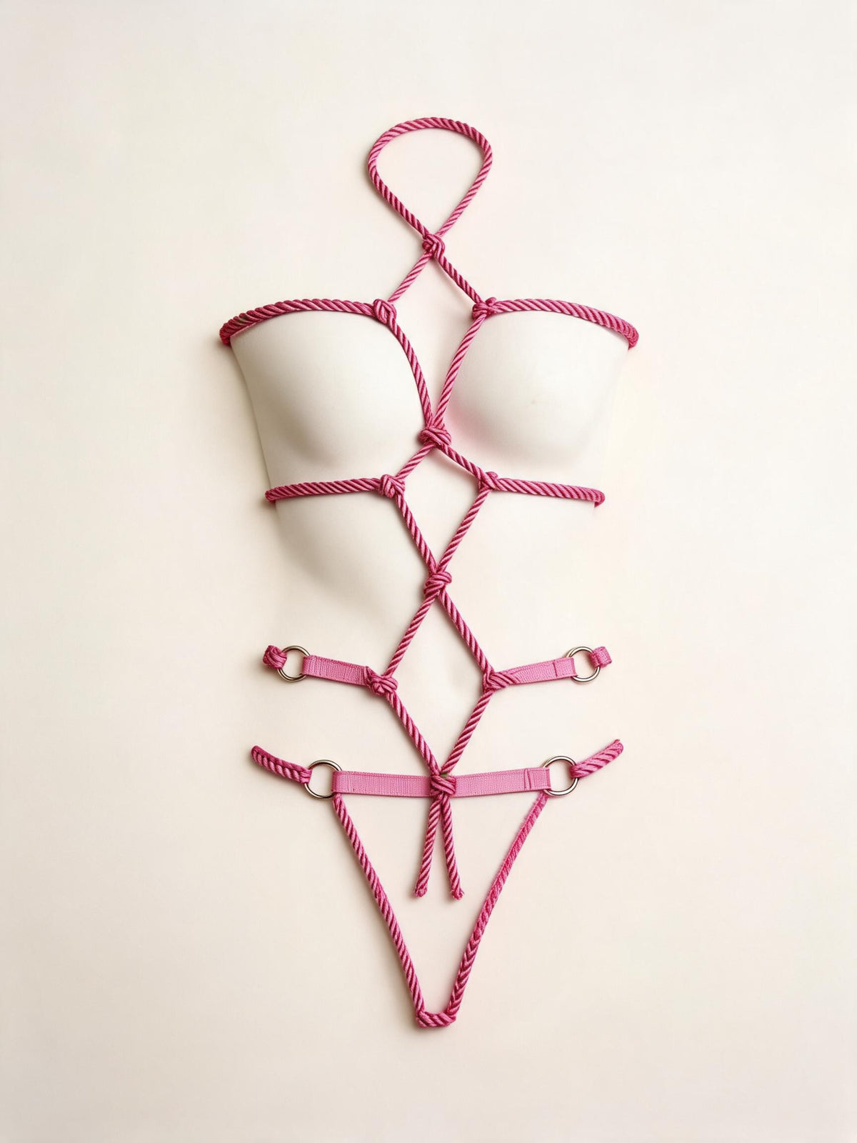 Accessory style Pink Rope Bodysuit — AtlasCloud regenerated product-only image