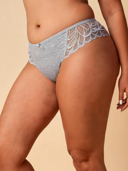 Breathable Cotton Gusset European Style Lace Thong