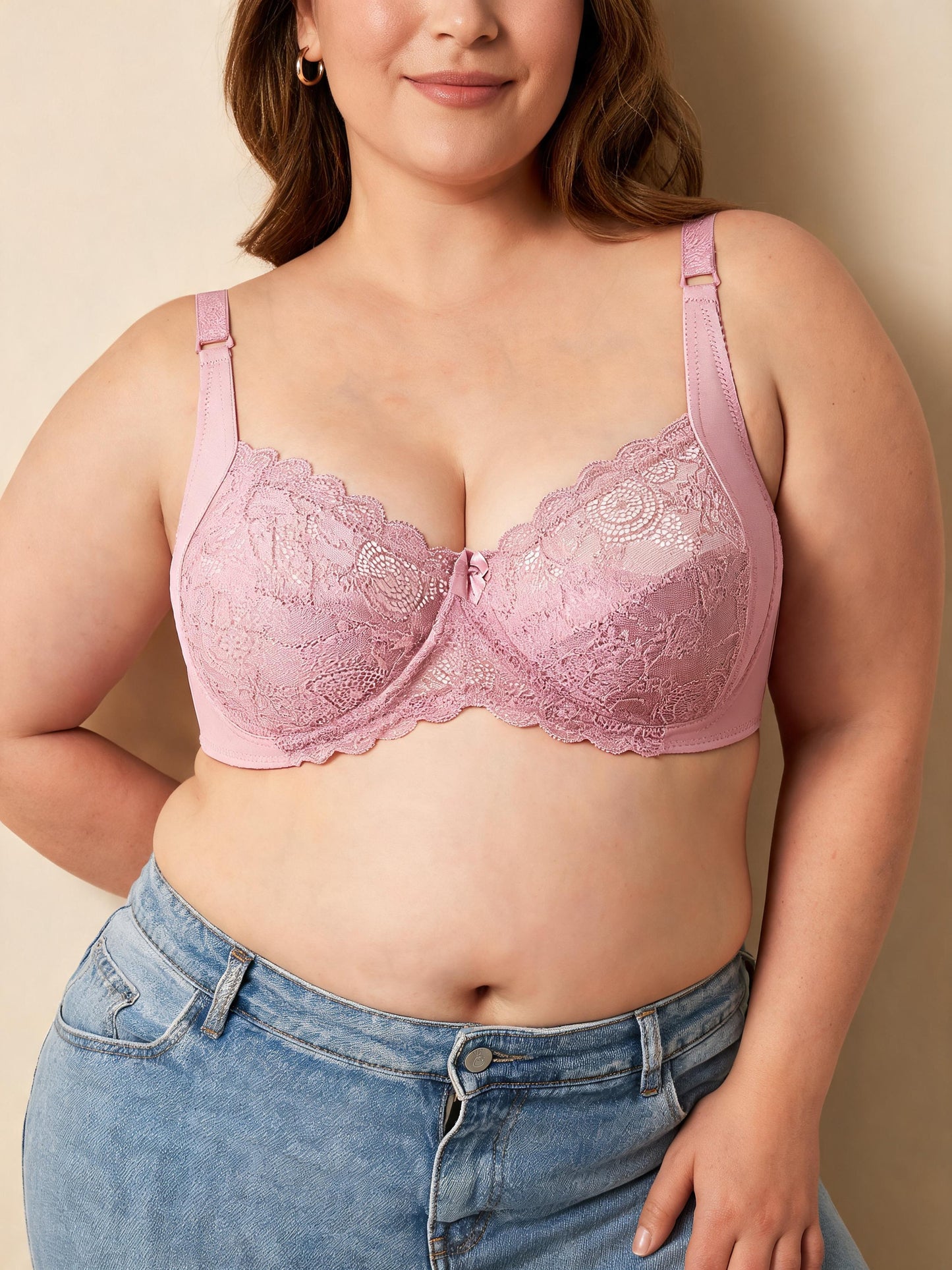 Plus Size Push Up Underwire Bra for Big Breasts