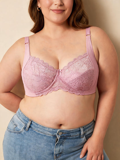 Plus Size Push Up Underwire Bra for Big Breasts