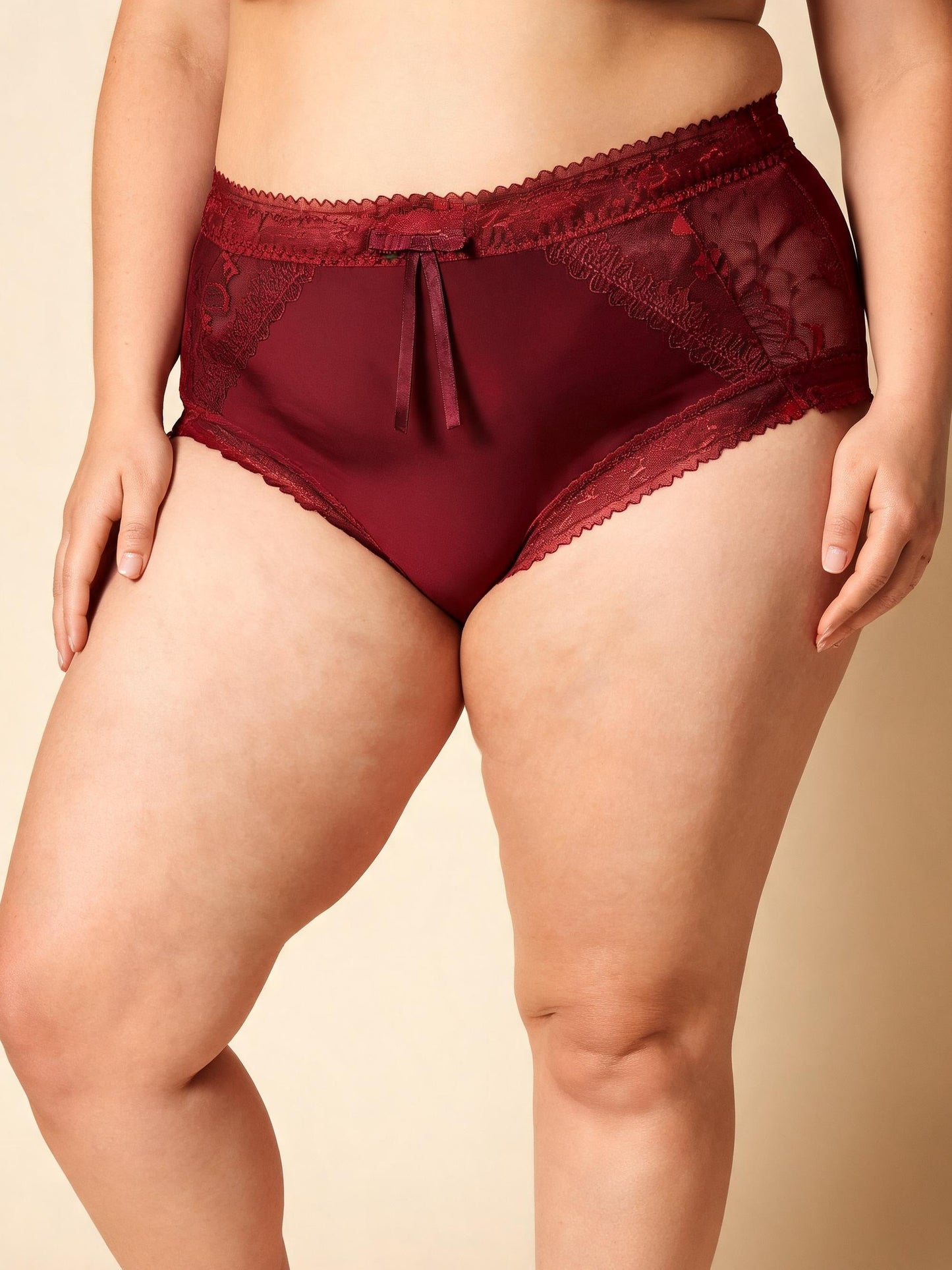 Satin & Cotton Gusset 7A Antibacterial Sexy Hollow Out & Cross Strap Design Lace Panties