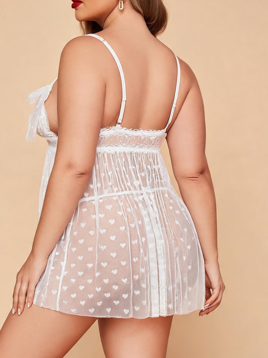 Heart Whisper Tie-Front Babydoll