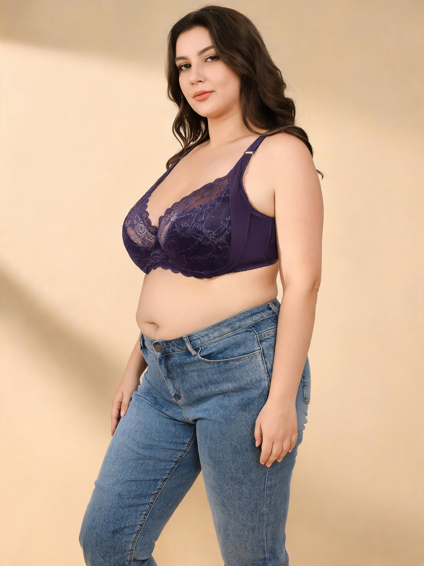 Plus Size Push Up Underwire Bra for Big Breasts