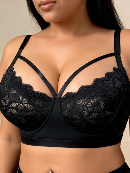 Lace High-Waist Lingerie Set with Underwire Support