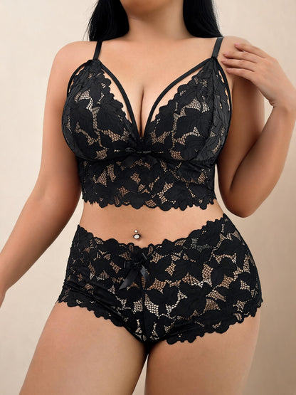 Breathable & Perfect Fit Sexy Sheer Lace Nightgown Set