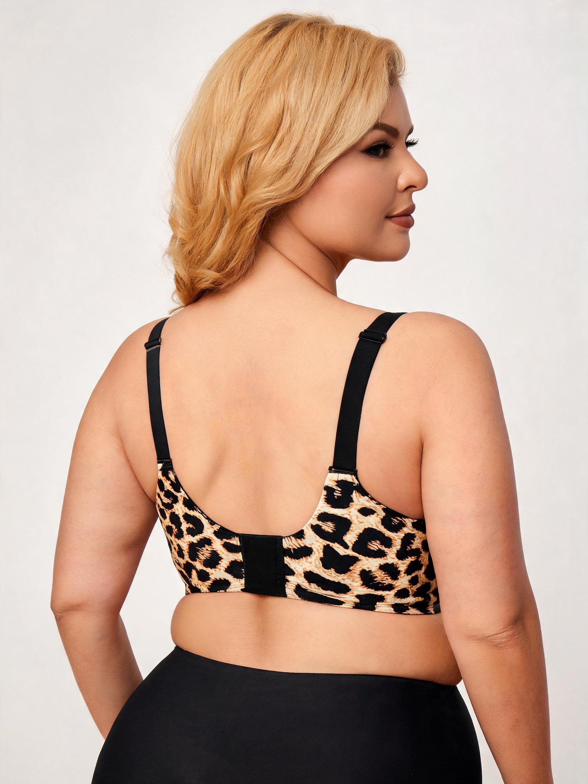Leopard Muse leopard-print bra — back view
