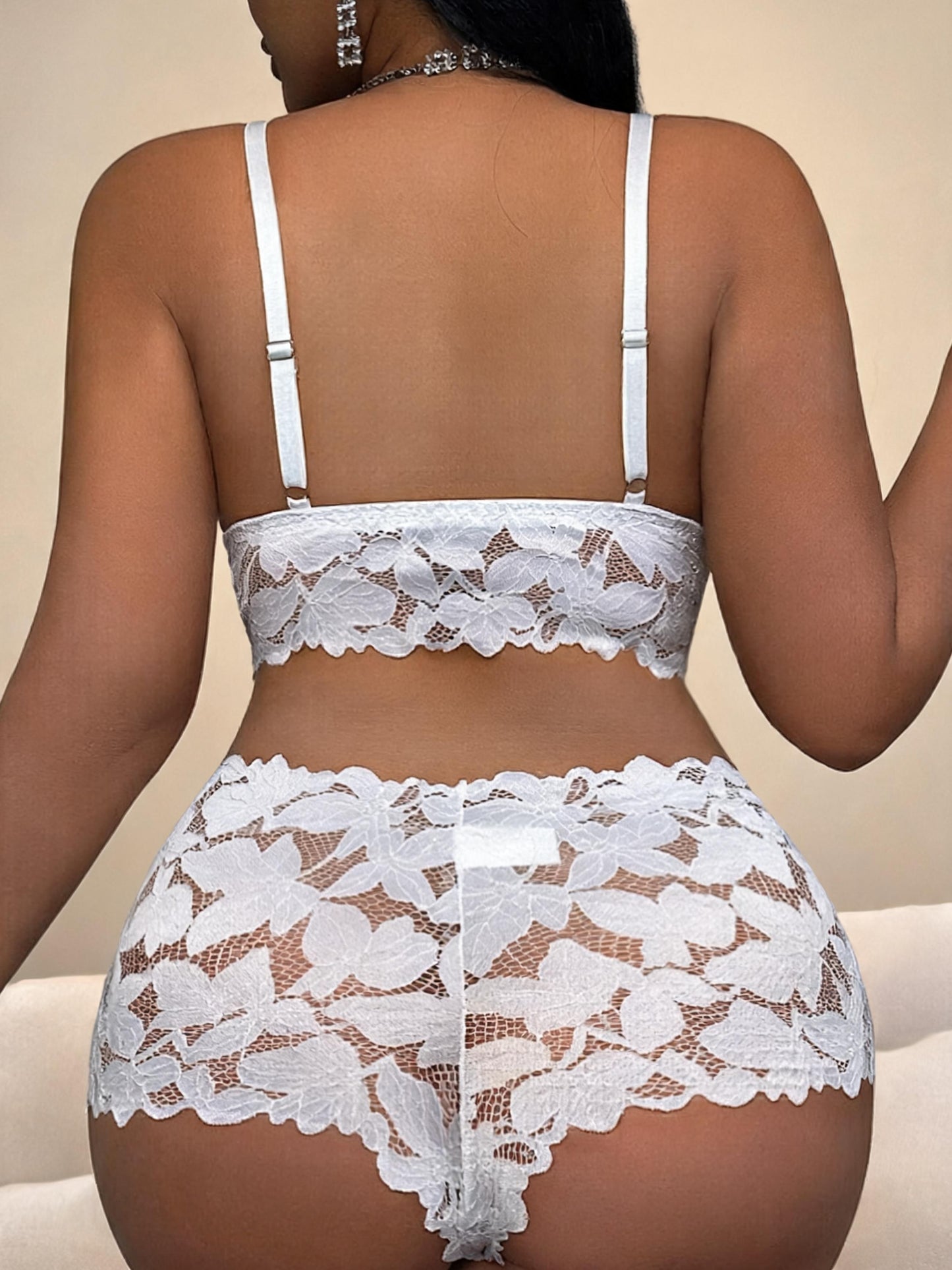 Breathable & Perfect Fit Sexy Sheer Lace Nightgown Set