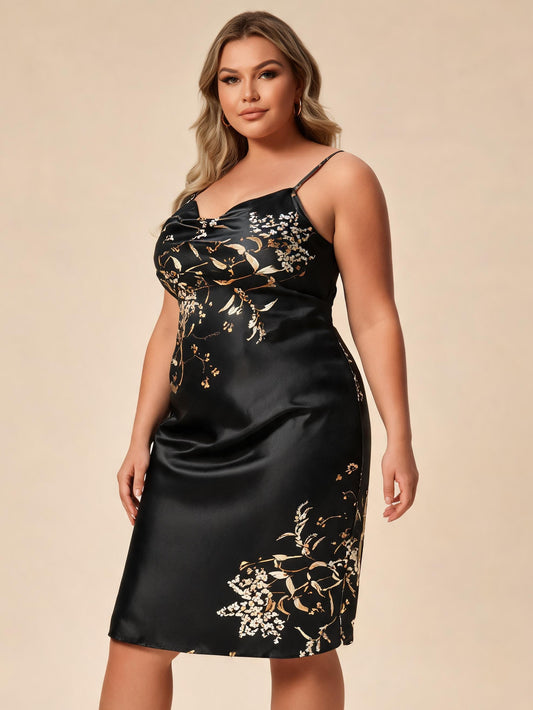 Gilded Reverie Satin Slip Dress