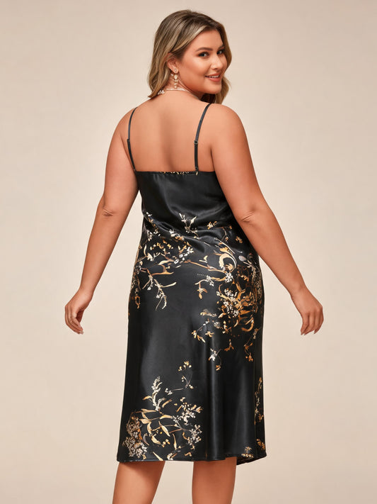 Gilded Reverie Satin Slip Dress