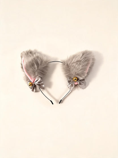 Kitty Cat Grey Headband — high-resolution product view
