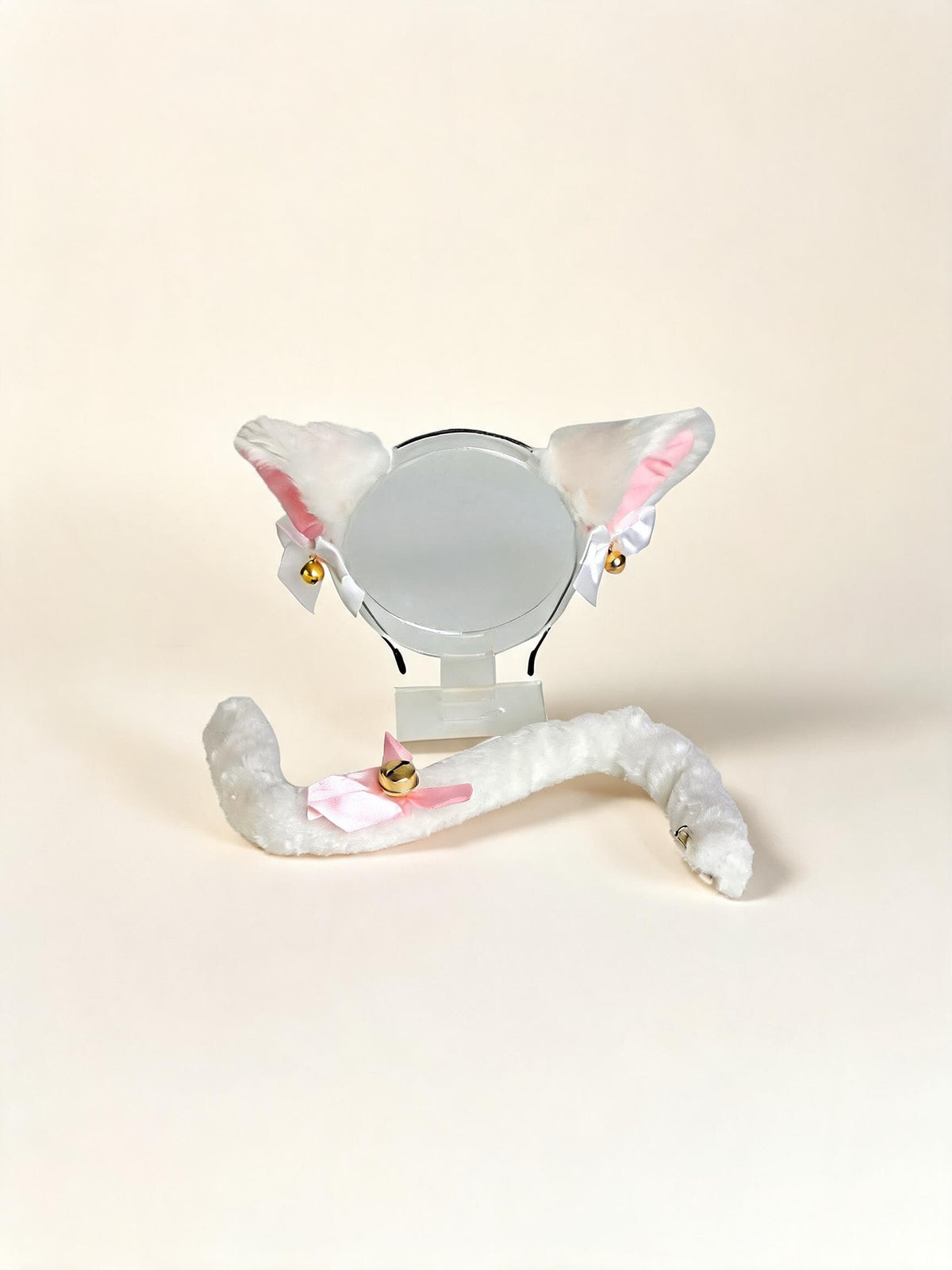 Kitty Cat White Headband + Tail — high-resolution product view