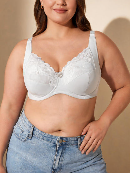 G Cup Thin Underwire Bra with 3-Hook Back Closure & Side Smoother Bra