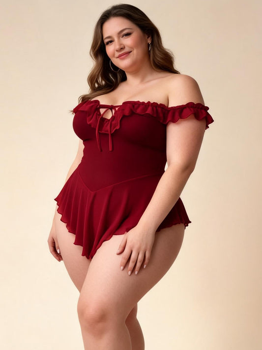 Coastal Ruffle One-Piece Swimsuit