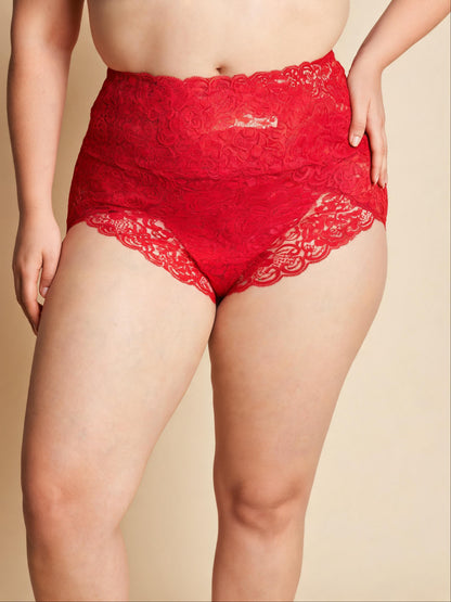 Tummy Control & Butt Lifting High Waist Seamless Lace Briefs