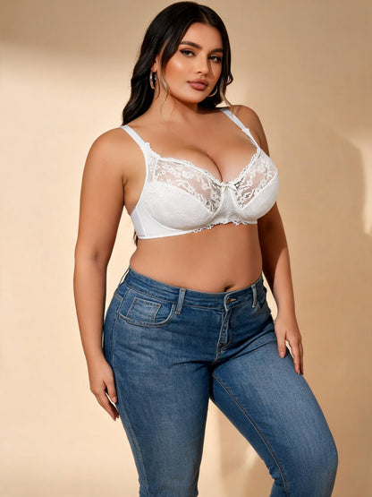 Wireless Full Coverage Bralette Unpadded Comfort Lift Bra with Bow Detail