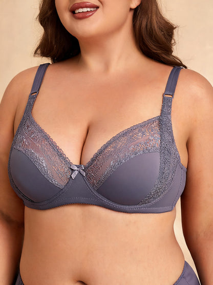 Tummy Control & Anti-Underarm Fat Design Lace Side-Support Bra