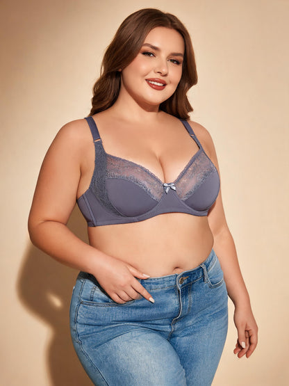 Tummy Control & Anti-Underarm Fat Design Lace Side-Support Bra