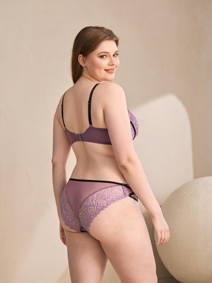 Lightweight Breathable & Reduces Bust Appearance Lace Bra Set