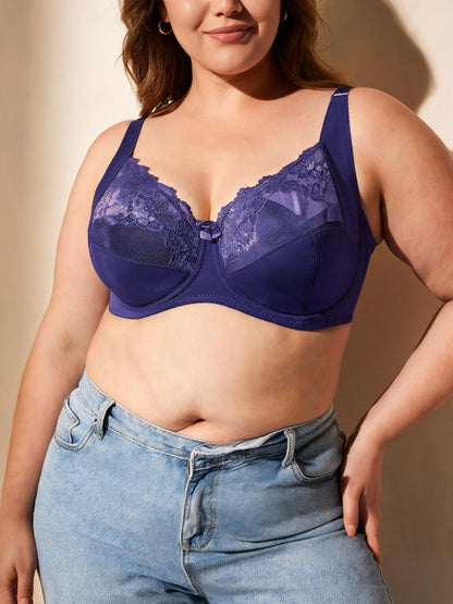 G Cup Thin Underwire Bra with 3-Hook Back Closure & Side Smoother Bra